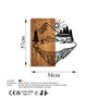 Wallity Camp Life Escultura de pared de madera y metal nogal y negro